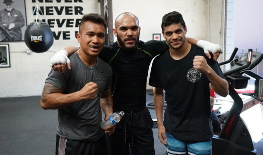 Sparring with Sugar Ray Beltran!
